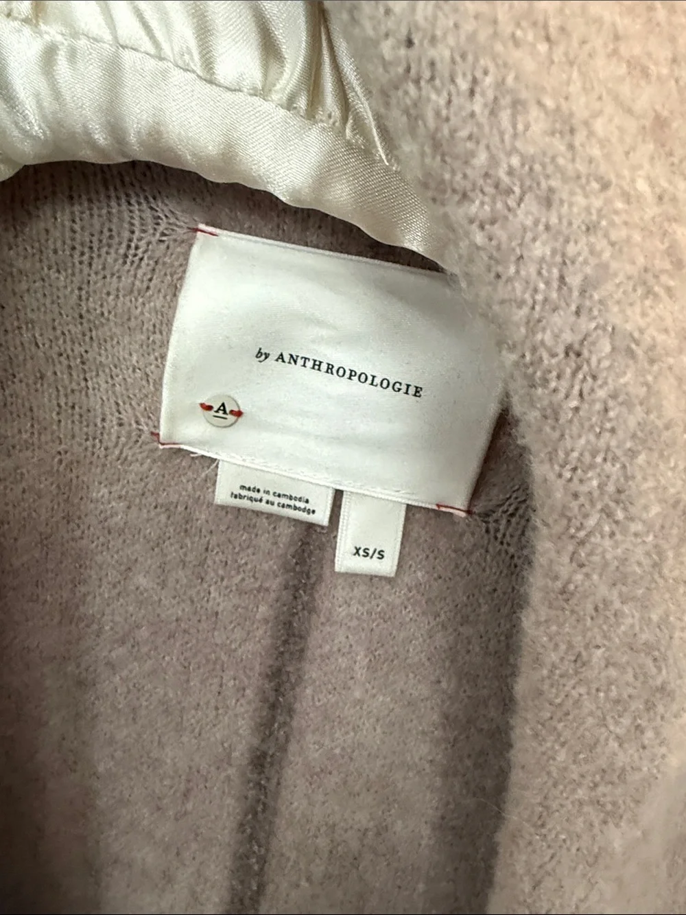 Anthropologie Cozy Two-Tone Wrap Vest in Taupe - Picture 3 of 8